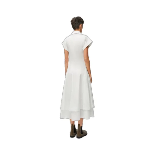 Double layer dress in cotton
