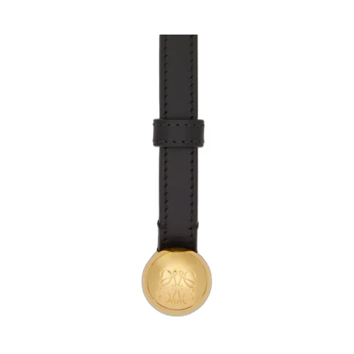 Pebble belt in smooth calfskin