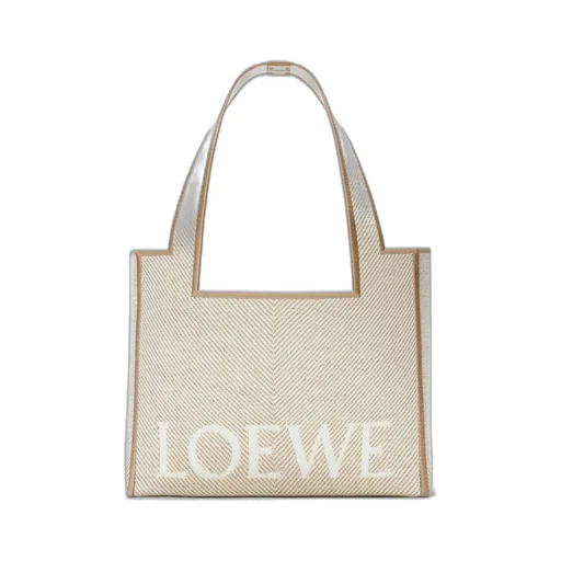 Medium LOEWE Font tote in jacquard canvas