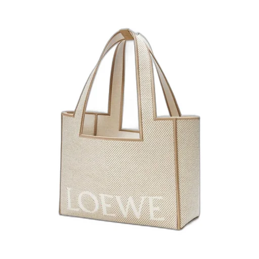 Medium LOEWE Font tote in jacquard canvas
