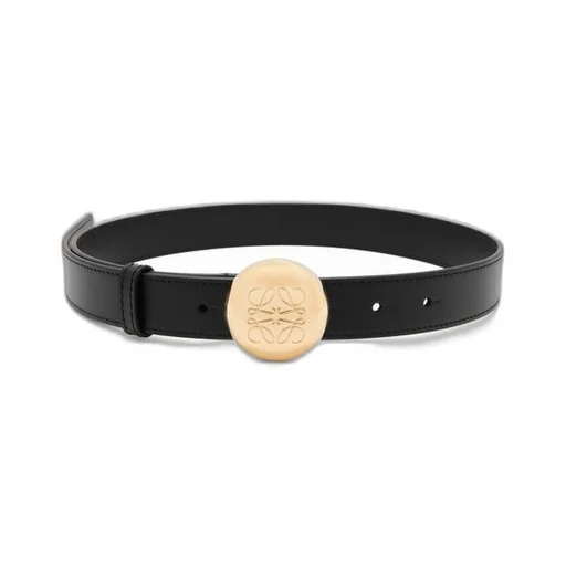 Pebble belt in smooth calfskin