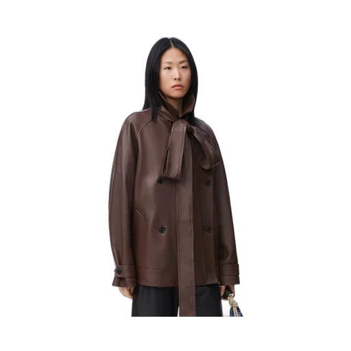 Bow jacket in nappa lambskin