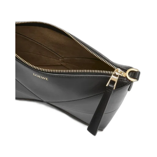 Puzzle Fold pouch in shiny nappa calfskin