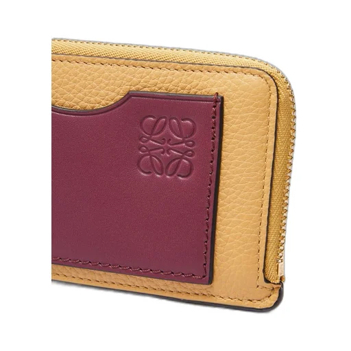 Coin cardholder in soft grained calfskin