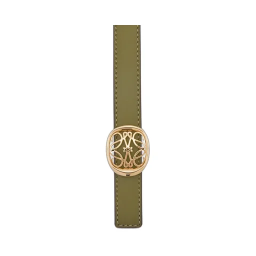 Reversible Anagram Ellipse belt in smooth calfskin