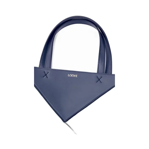 Mini Puzzle Fold tote in shiny calfskin