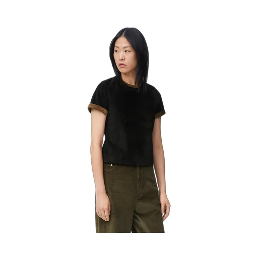 Top in suede calfskin