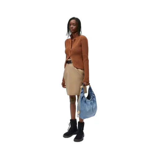 Draped skirt in cotton