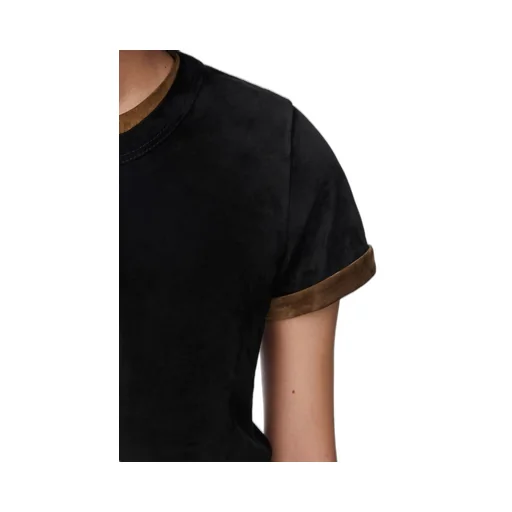 Top in suede calfskin