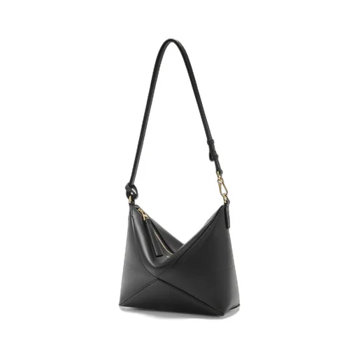 Puzzle Fold pouch in shiny nappa calfskin