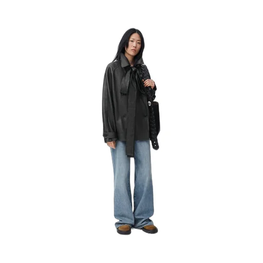 Bow jacket in nappa lambskin