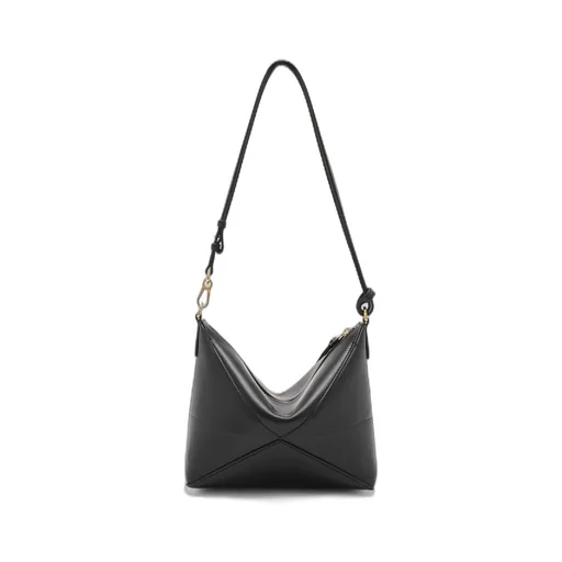 Puzzle Fold pouch in shiny nappa calfskin