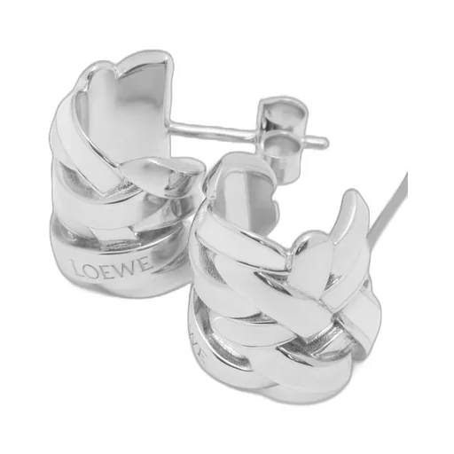 Nest small hoop earrings in sterling silver and enamel