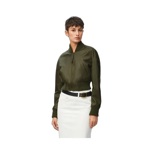 Bomber jacket in nappa lambskin
