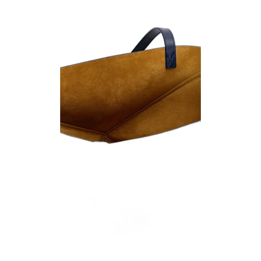 Medium Puzzle Fold tote in shiny calfskin