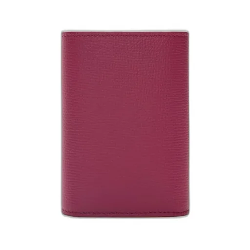 Anagram small vertical wallet in pebble grain calfskin