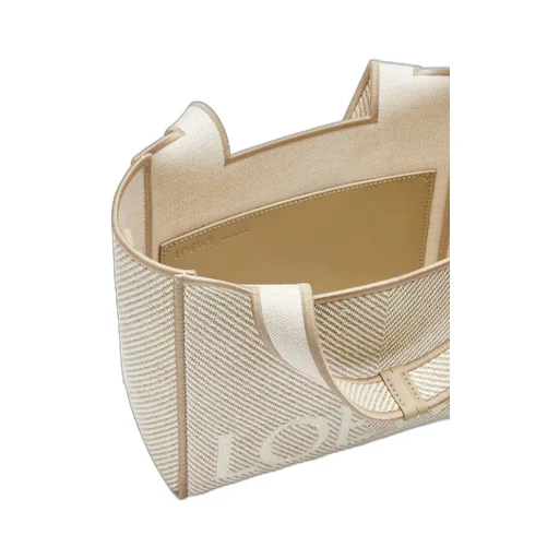 Small LOEWE Font tote in jacquard canvas