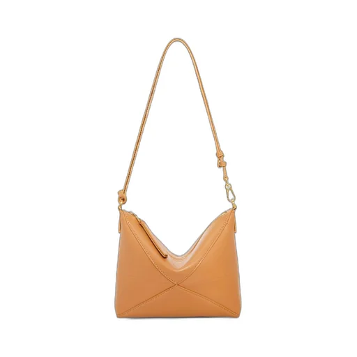 Puzzle Fold pouch in shiny nappa calfskin