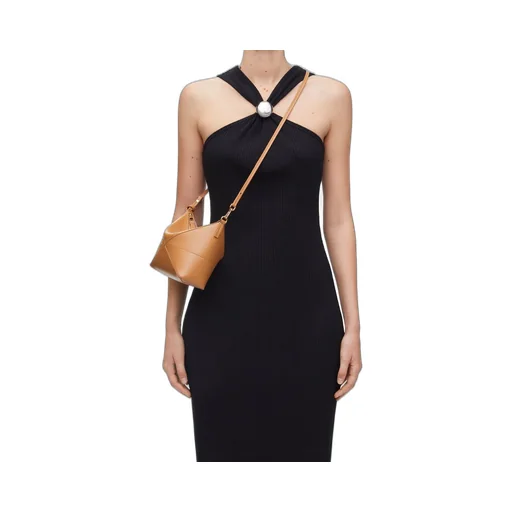 Puzzle Fold pouch in shiny nappa calfskin