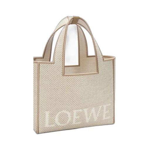 Small LOEWE Font tote in jacquard canvas