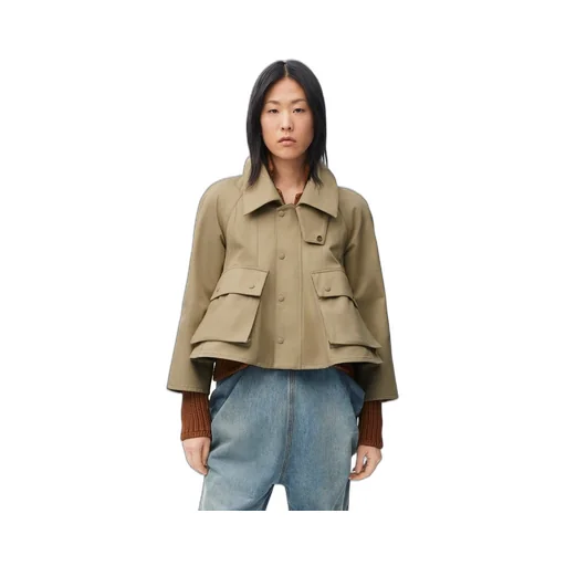 Trapeze jacket in cotton
