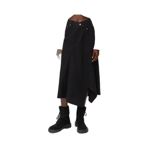 Asymmetric skirt in cotton