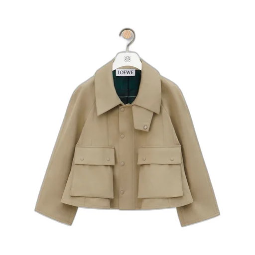 Trapeze jacket in cotton