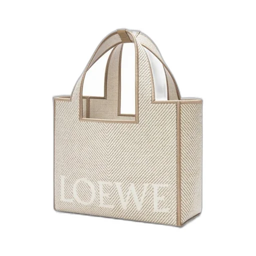 Small LOEWE Font tote in jacquard canvas