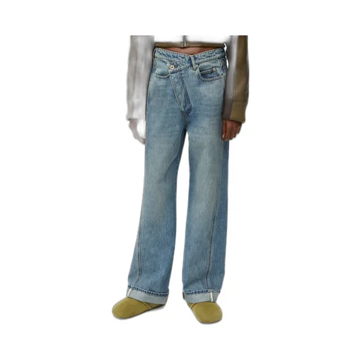 Deconstructed jeans in denim