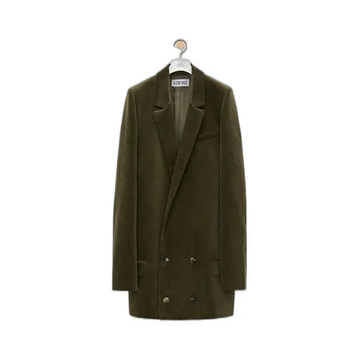 Tailored jacket in cotton and cashmere