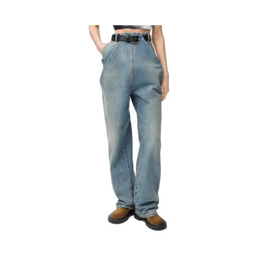 Draped jeans in denim
