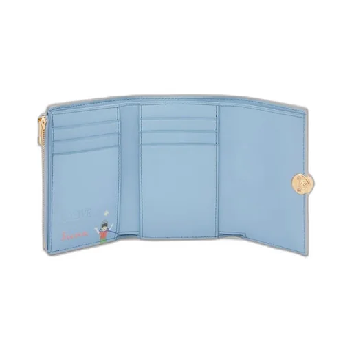 Insects small vertical wallet in satin calfskin
