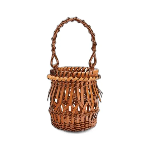 Small Fringes Bucket bag in calfskin