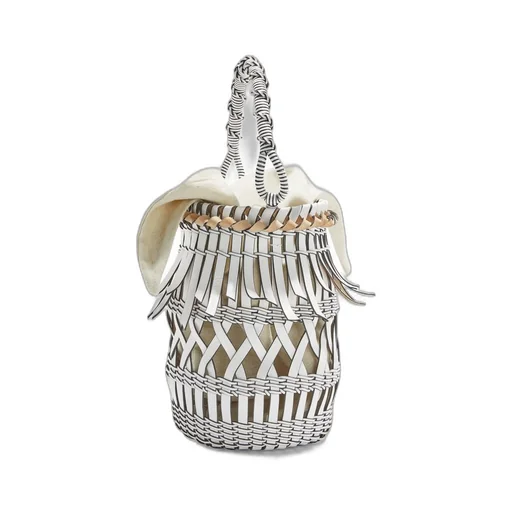 Fringes Bucket bag in calfskin
