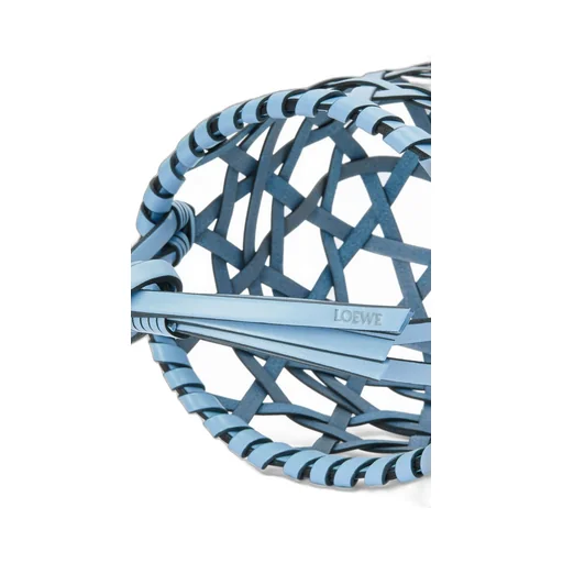 Knot vase in calfskin and bamboo