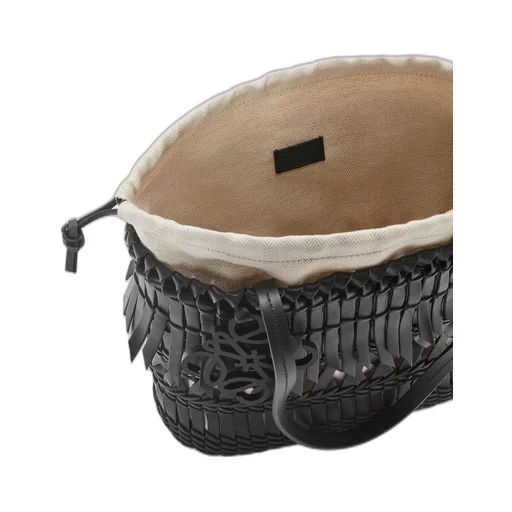 Fringe Square Basket bag in calfskin