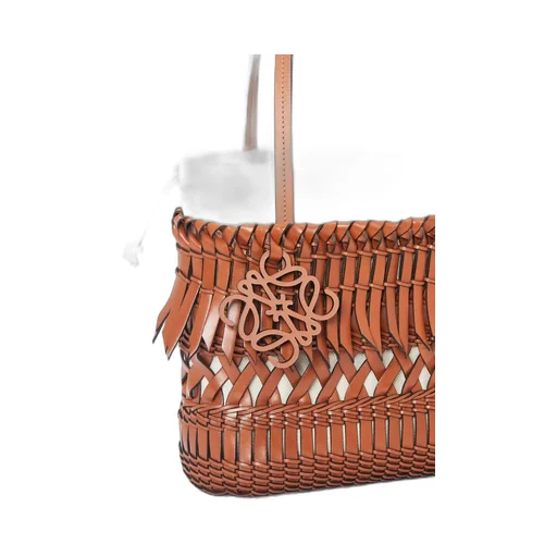 Fringe Square Basket bag in calfskin