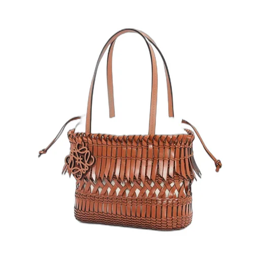 Fringe Square Basket bag in calfskin