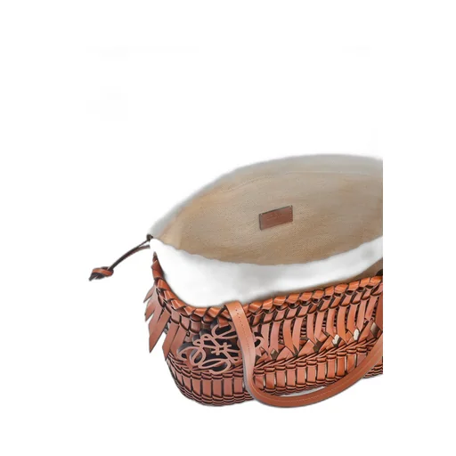 Fringe Square Basket bag in calfskin
