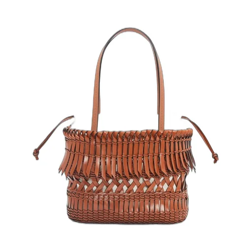 Fringe Square Basket bag in calfskin