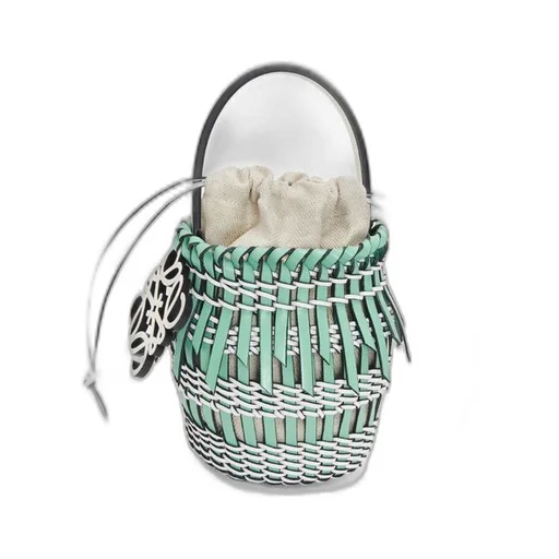 Small Fringe Bucket bag in calfskin