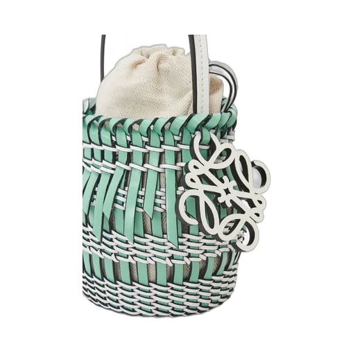 Small Fringe Bucket bag in calfskin