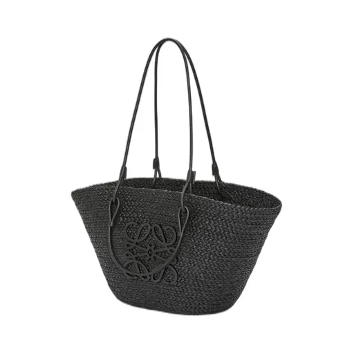 Anagram Basket bag in raffia and calfskin