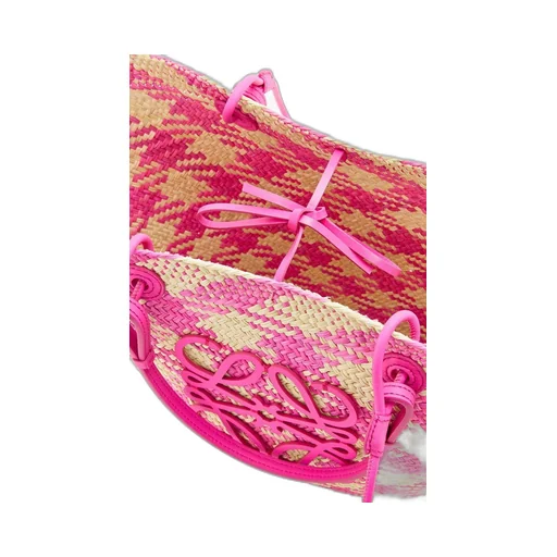Anagram Basket bag in iraca palm and calfskin
