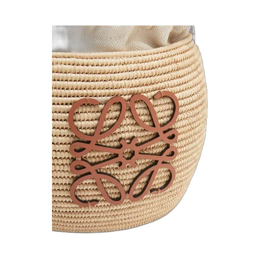 Beehive Basket bag in raffia and calfskin