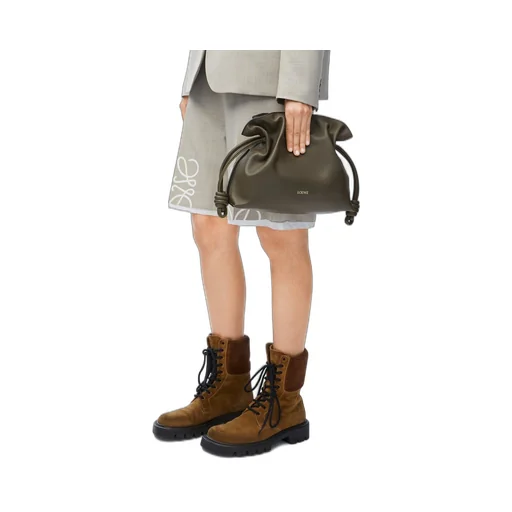 Medium Flamenco clutch in nappa calfskin
