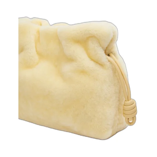 Flamenco clutch in shearling