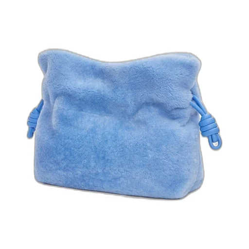 Flamenco clutch in shearling