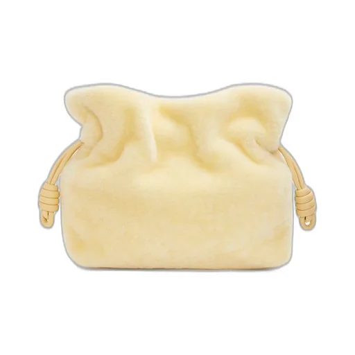 Flamenco clutch in shearling