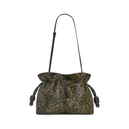Flamenco clutch in hairy calfskin